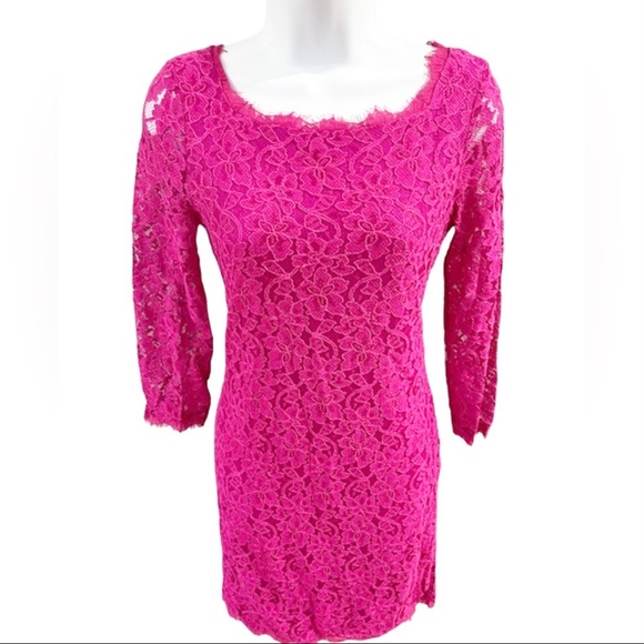 Diane Von Furstenberg Dresses & Skirts - Diane Von Furstenberg Zarita Lace Mini Dress Size 6